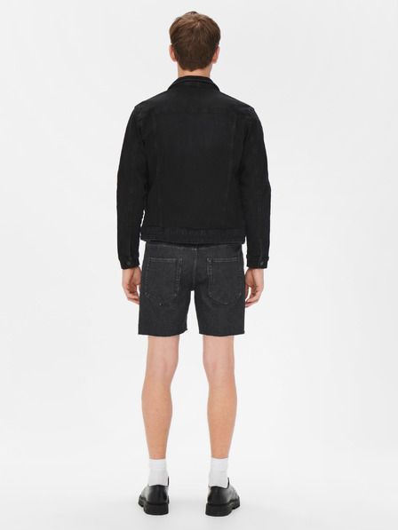 ONLY & SONS Černé džínové kraťasy ONLY & SONS Avi