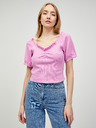 Pieces Růžový crop top Pieces Tegan