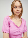 Pieces Růžový crop top Pieces Tegan