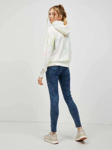 Ragwear Krémová dámská vzorovaná mikina s kapucí Ragwear Gobby Ombre