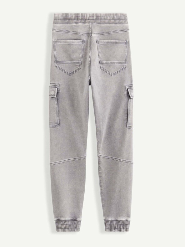 Celio Světle šedé pánské kalhoty Celio