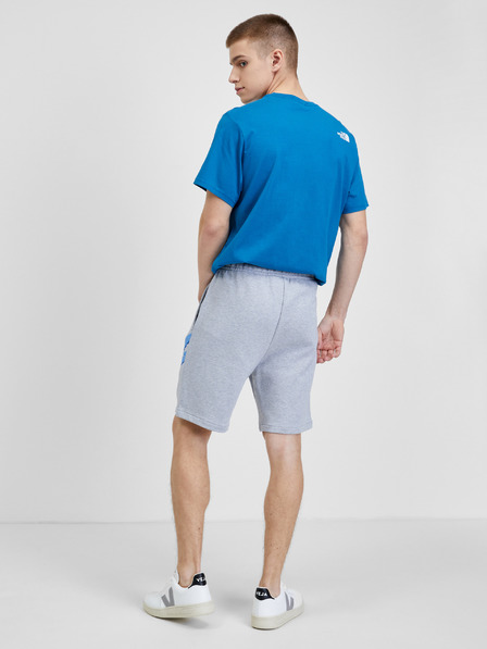 Lacoste Světle šedé pánské žíhané teplákové kraťasy Lacoste