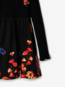 Desigual Černé holčičí vzorované šaty Desigual Alcazar