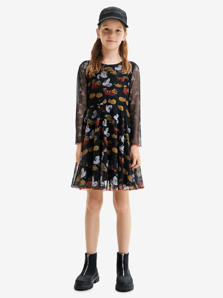 Desigual Černé holčičí vzorované šaty Desigual Arroyo