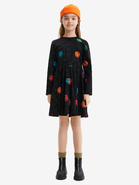 Desigual Černé holčičí šaty Desigual Alvarez