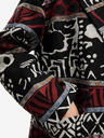 Desigual Černý dámský vzorovaný kabát Desigual Dev