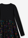 Desigual Černé holčičí vzorované šaty Desigual Casia