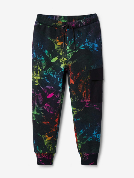 Desigual Černé klučičí vzorované tepláky Desigual Adam
