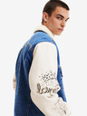 Desigual Bílo-modrá pánská denimová bunda Desigual Wolf