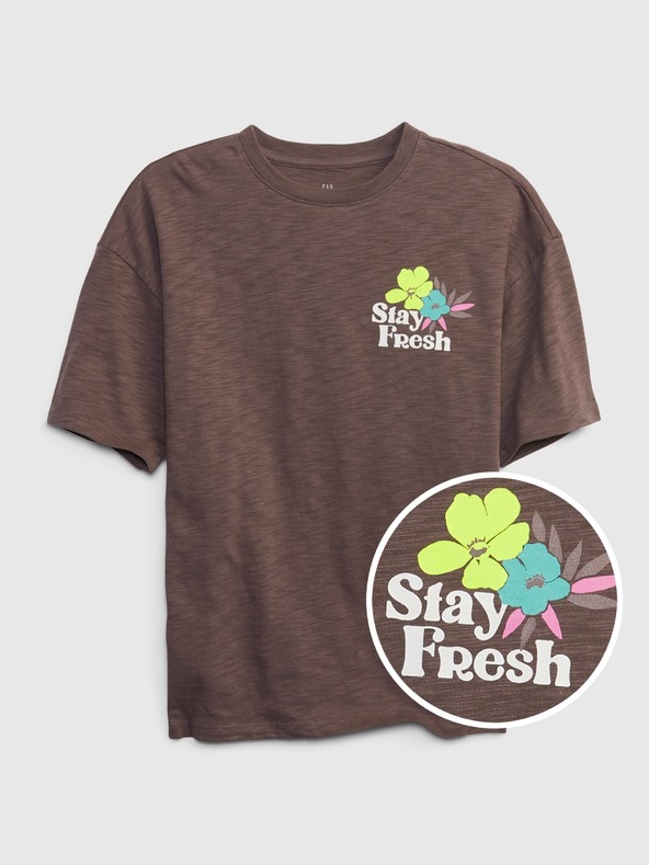 GAP Dětské tričko s potiskem Stay Fresh GAP