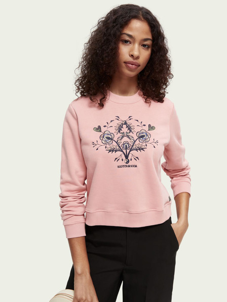 Scotch & Soda Růžová dámská mikina Scotch & Soda