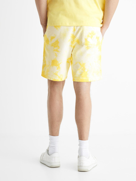 Celio Žluté batikované kraťasy Celio Botache
