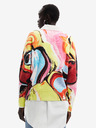 Desigual Žluto-růžový dámský vzorovaný svetr Desigual Eugenia