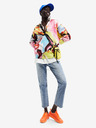Desigual Žluto-růžový dámský vzorovaný svetr Desigual Eugenia