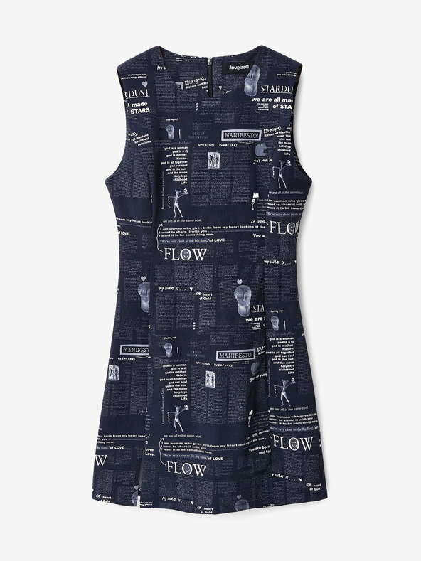 Desigual Černé dámské vzorované šaty Desigual Lea