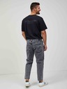 ONLY & SONS Šedé zkrácené straight fit džíny s potrhaným a vyšisovaným efektem ONLY & SONS Avi