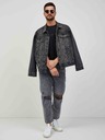 ONLY & SONS Šedé zkrácené straight fit džíny s potrhaným a vyšisovaným efektem ONLY & SONS Avi