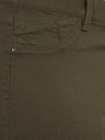 CAMAIEU Khaki slim fit kalhoty CAMAIEU