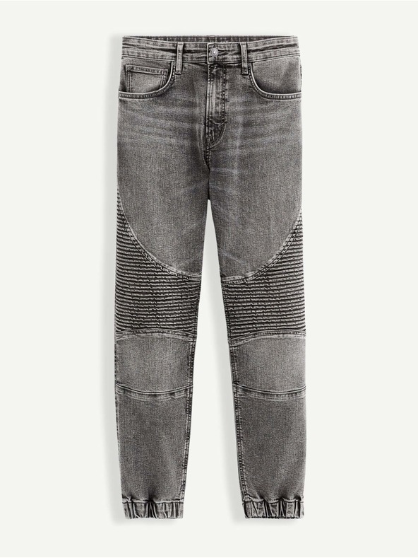 Celio Šedé pánské džínové kalhoty Celio