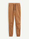 Celio Hnědé pánské kalhoty Celio