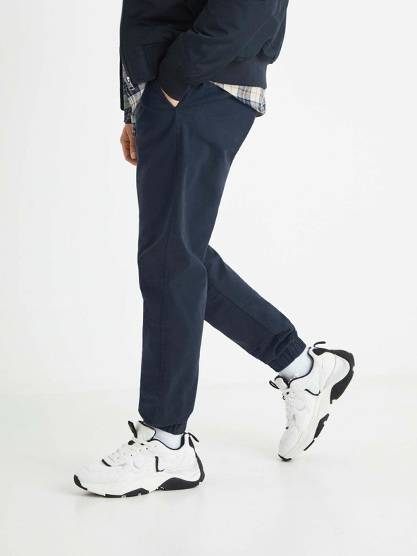 Celio Tmavě modré pánské kalhoty Celio