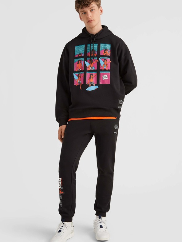 O'Neill Černá pánská mikina s kapucí O'Neill Progressive