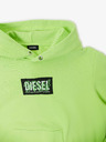 Diesel Neonově zelená holčičí mikina s kapucí Diesel