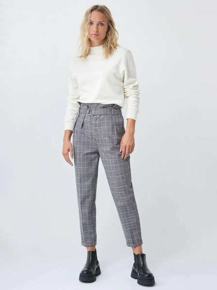 Salsa Jeans Šedé kostkované zkrácené kalhoty Salsa Jeans