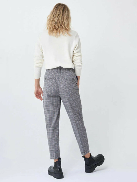 Salsa Jeans Šedé kostkované zkrácené kalhoty Salsa Jeans