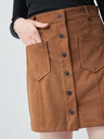 Salsa Jeans Hnědá mini sukně v semišové úpravě Salsa Jeans
