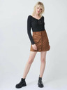Salsa Jeans Hnědá mini sukně v semišové úpravě Salsa Jeans