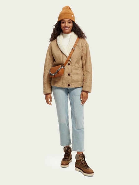 Scotch & Soda Světle hnědá dámská zimní bunda Scotch & Soda