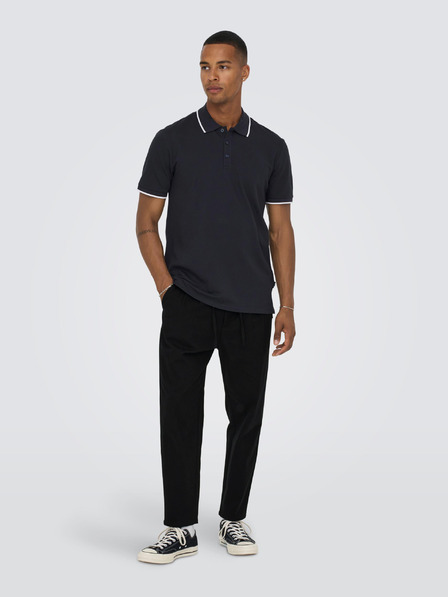 ONLY & SONS Černé zkrácené chino kalhoty ONLY & SONS Dew