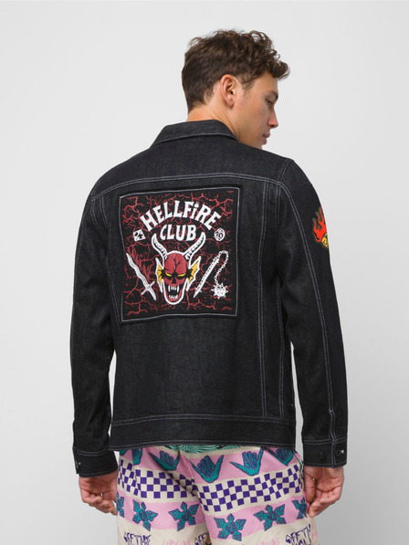 Vans Černá unisex džínová bunda VANS Hellfire Club