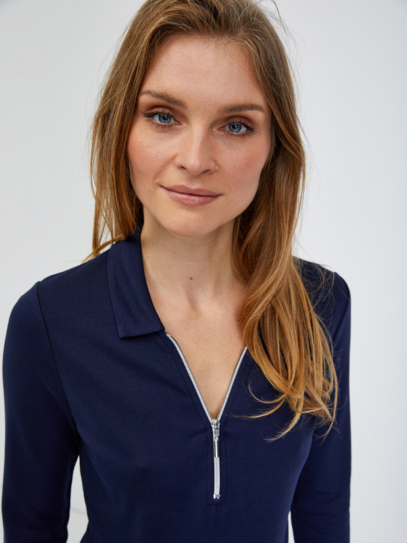 Orsay Tmavě modré tričko s tříčtvrtečním rukávem ORSAY