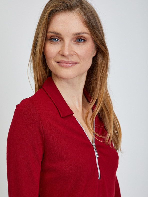 Orsay Červené tričko s tříčtvrtečním rukávem ORSAY