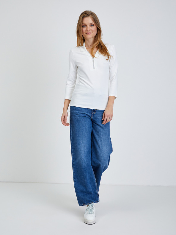 Orsay Krémové tričko s tříčtvrtečním rukávem ORSAY