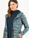 Blutsgeschwister Modrá vzorovaná parka s kapucí Blutsgeschwister Cosyshell Hooded