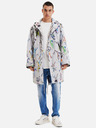 Desigual Světle šedá pánská vzorovaná parka s odepínací vsadkou Desigual Fele