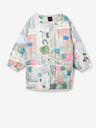 Desigual Světle šedá pánská vzorovaná parka s odepínací vsadkou Desigual Fele