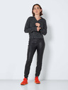 Noisy May Černé koženkové skinny fit kalhoty Noisy May Elly