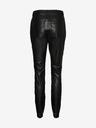 Noisy May Černé koženkové skinny fit kalhoty Noisy May Elly