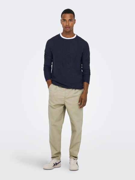 ONLY & SONS Béžové chino kalhoty ONLY & SONS Dew