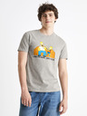 Celio Šedé pánské tričko Celio The Simpsons