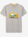 Celio Šedé pánské tričko Celio The Simpsons