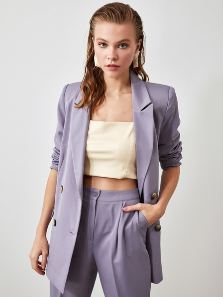 Trendyol Světle fialové dámské oversize sako Trendyol