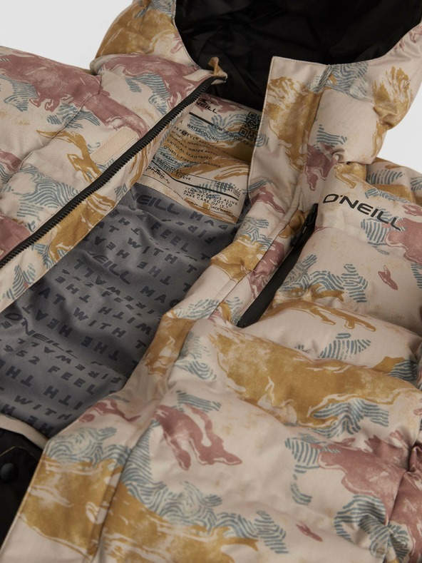 O'Neill Béžová pánská prošívaná zimní bunda O'Neill Mountain