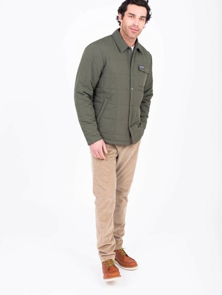 Brakeburn Khaki pánská lehká košilová bunda Brakeburn