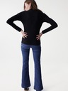 Salsa Jeans Černý dámský žebrovaný svetr Salsa Jeans Austria