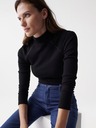 Salsa Jeans Černý dámský žebrovaný svetr Salsa Jeans Austria